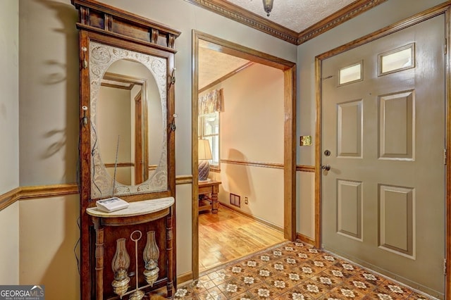 171 Wynn Dr, Hampton, GA 30228 - entrance foyer with tile patterned floors and crown molding