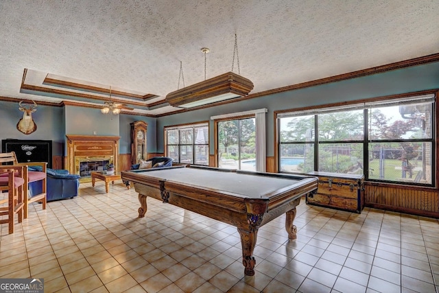 171 Wynn Dr, Hampton, GA 30228 - playroom with crown molding, a textured ceiling, and a wealth of natural light