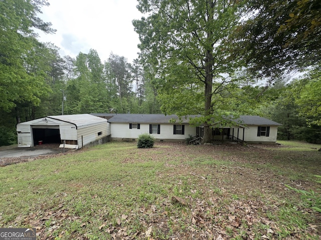492 Garmon Rd, Cedartown, GA 30125 - ranch-style house with a front lawn, crawl space, and a garage