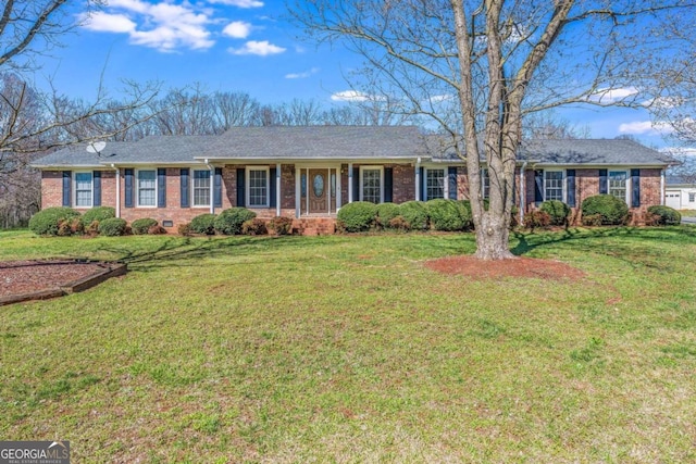 417 Pulliam Ln, Royston, GA 30662 - ranch-style home featuring brick siding and a front yard