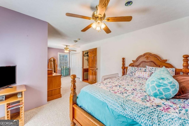 417 Pulliam Ln, Royston, GA 30662 - carpeted bedroom with ceiling fan