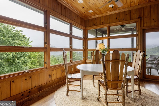 295 Goble Gap Rd, Clayton, GA 30525 - sunroom with wood finished floors, wood walls, and wood ceiling