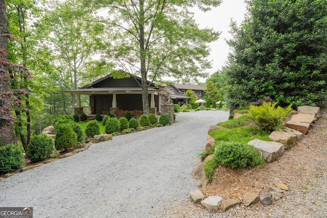 295 Goble Gap Rd, Clayton, GA 30525 - view of front of home featuring gravel driveway and a porch
