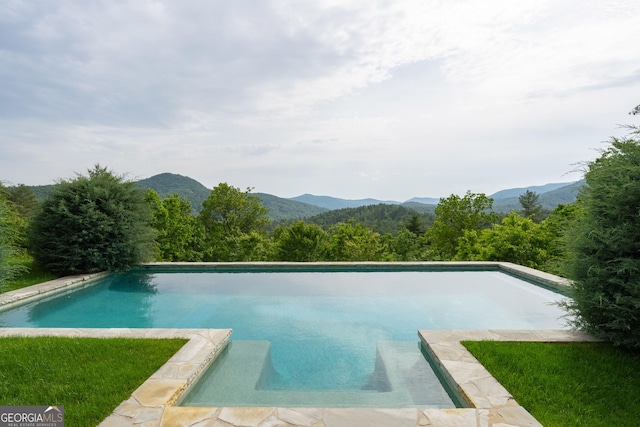 295 Goble Gap Rd, Clayton, GA 30525 - outdoor pool featuring a mountain view