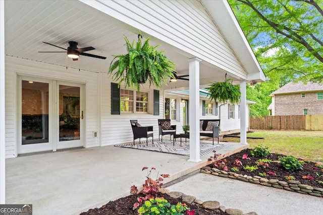 5766 Macland Rd, Powder Springs, GA 30127 - view of patio featuring ceiling fan