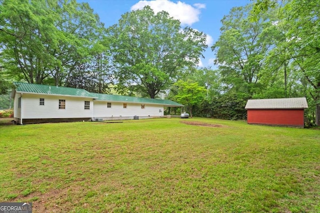 5766 Macland Rd, Powder Springs, GA 30127 - view of green lawn with view of wooded area