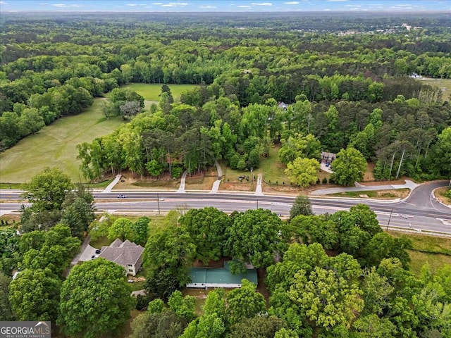 5766 Macland Rd, Powder Springs, GA 30127 - aerial view of property and surrounding area with a heavily wooded area