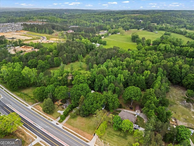 5766 Macland Rd, Powder Springs, GA 30127 - aerial overview of property's location with a heavily wooded area