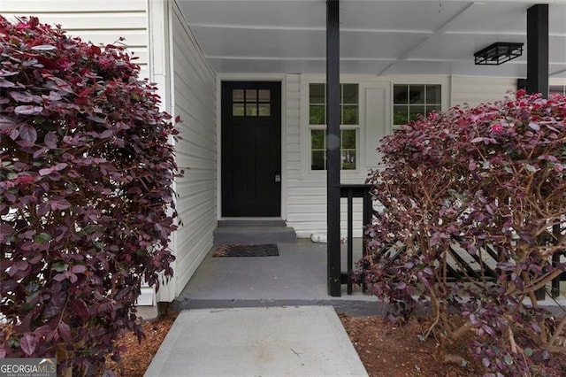 view of exterior entry