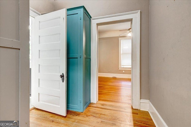 19 Mcdonough St, Hampton, GA 30228 - hall with light wood-style floors and baseboards