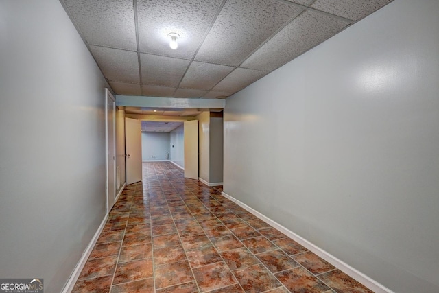 5621 Wildwood Trl, Lithonia, GA 30038 - hall featuring a paneled ceiling and baseboards
