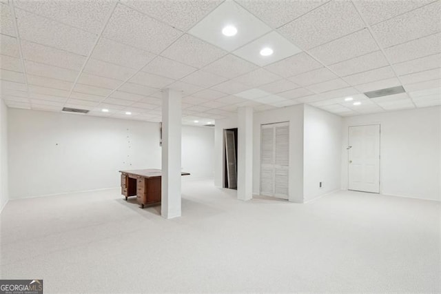 22 Oakwood Hills Dr, Suwanee, GA 30024 - finished below grade area with recessed lighting and light carpet
