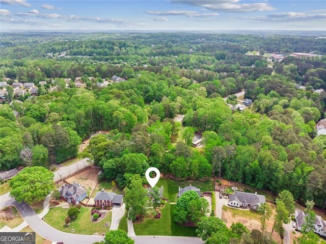 22 Oakwood Hills Dr, Suwanee, GA 30024 - bird's eye view featuring a forest view