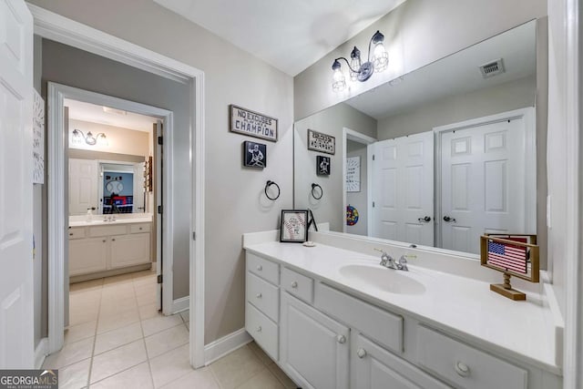 1738 Honey Tree Pl, Hoschton, GA 30548 - full bath with vanity and tile patterned flooring
