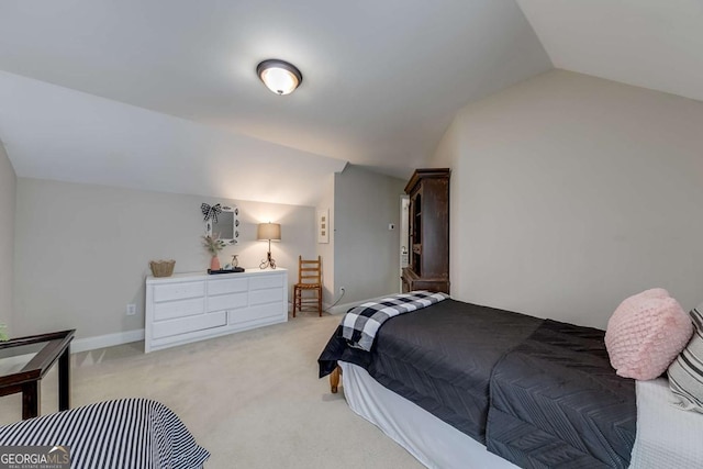 1738 Honey Tree Pl, Hoschton, GA 30548 - bedroom featuring light carpet and lofted ceiling