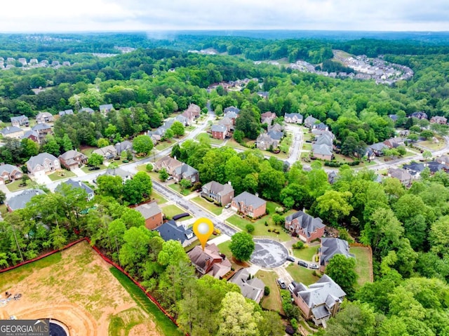 1738 Honey Tree Pl, Hoschton, GA 30548 - aerial perspective of suburban area with property boundaries highlighted