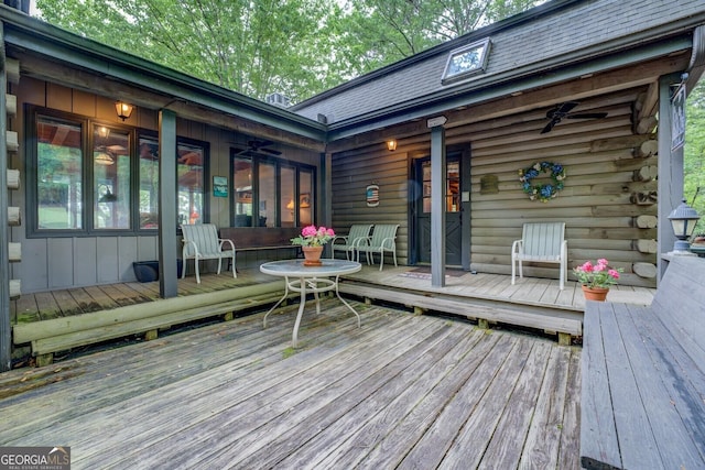 view of wooden deck