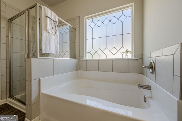 207 Cherokee Reserve Cir, Canton, GA 30115 - full bath with a bath and a stall shower