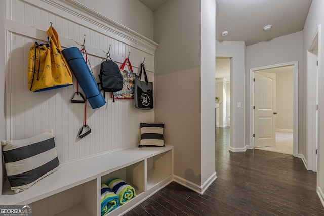 207 Cherokee Reserve Cir, Canton, GA 30115 - mudroom with wood finished floors and baseboards
