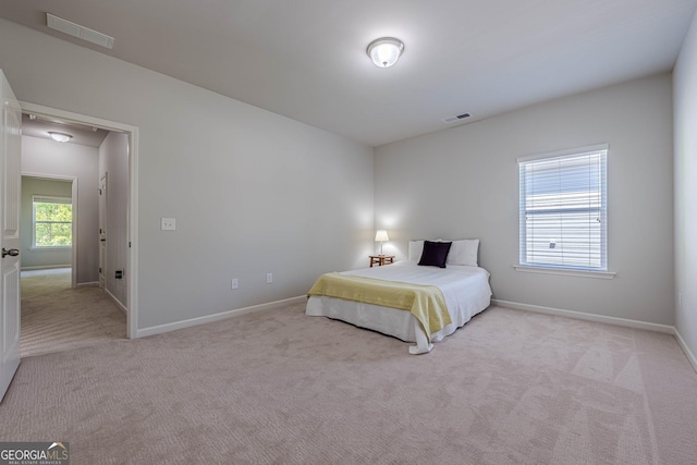 207 Cherokee Reserve Cir, Canton, GA 30115 - bedroom with attic access, light colored carpet, and visible vents