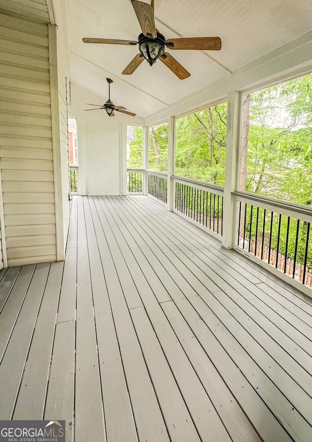 1485 Oglethorpe Run Ln, Suwanee, GA 30024 - deck with ceiling fan