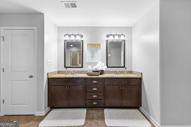 171 Cliffhaven Cir, Newnan, GA 30263 - full bath with a sink, tile patterned floors, baseboards, and visible vents
