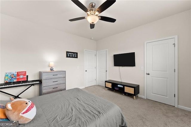 837 Porches Way, Dacula, GA 30019 - bedroom featuring carpet flooring and a ceiling fan