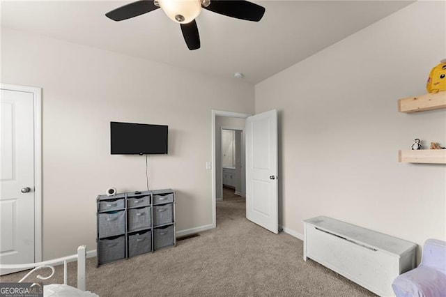 837 Porches Way, Dacula, GA 30019 - carpeted bedroom featuring baseboards and ceiling fan