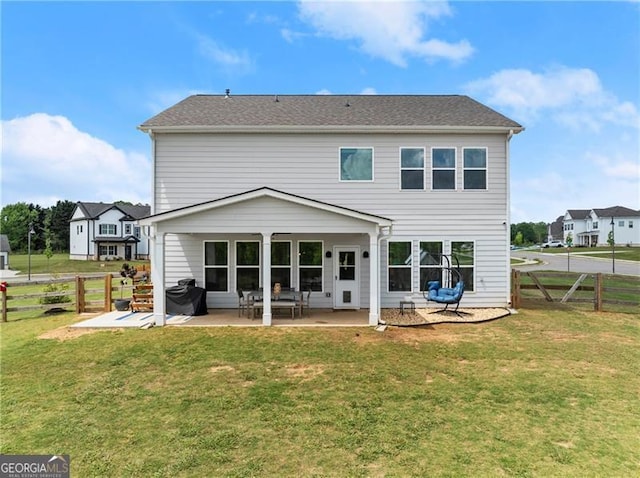 837 Porches Way, Dacula, GA 30019 - rear view of property featuring a patio and a fenced backyard
