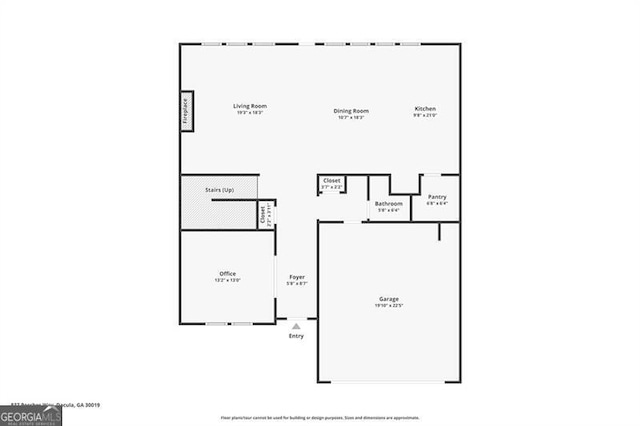 837 Porches Way, Dacula, GA 30019 - view of property floor plan