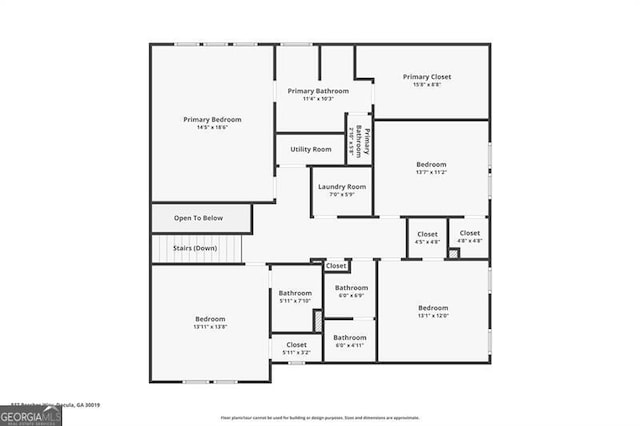837 Porches Way, Dacula, GA 30019 - view of property floor plan