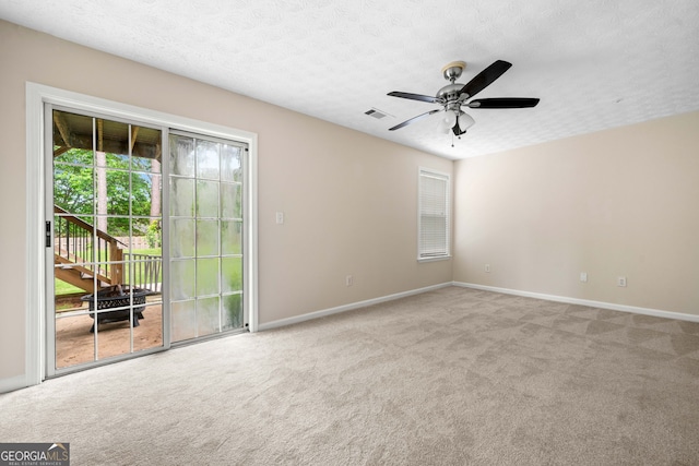1452 Evanston Ln, Marietta, GA 30062 - carpeted empty room with visible vents, ceiling fan, and baseboards