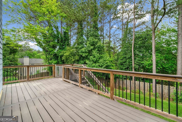 1452 Evanston Ln, Marietta, GA 30062 - deck featuring a fenced backyard