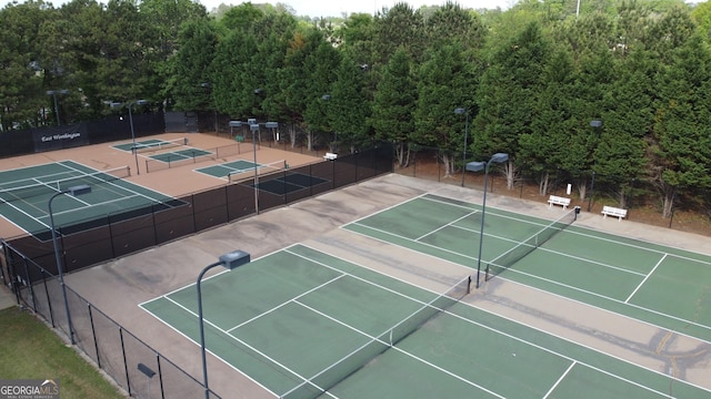 1452 Evanston Ln, Marietta, GA 30062 - view of tennis court featuring fence and community basketball court