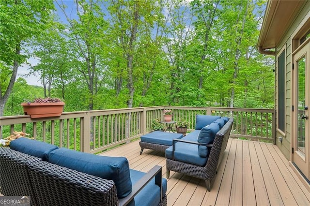 view of wooden terrace
