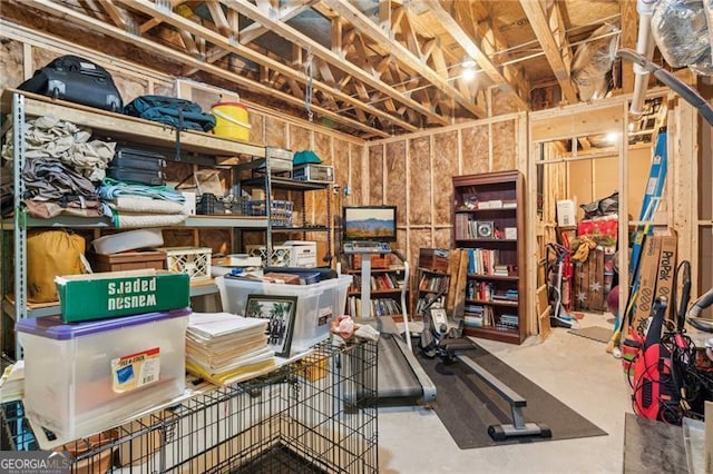 view of storage area