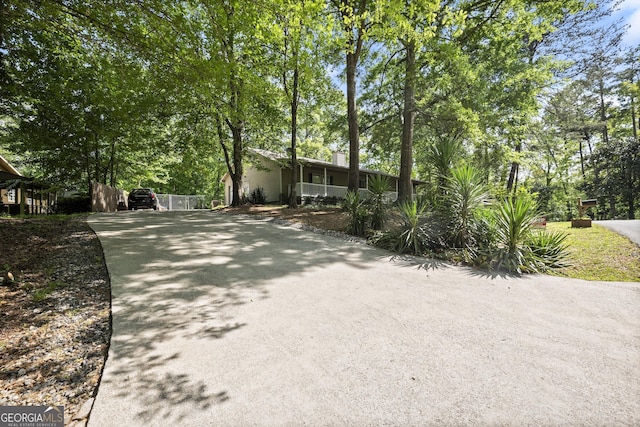 3592 Lakeview Dr, Gainesville, GA 30501 - view of front of property with fence, concrete driveway, and an attached garage