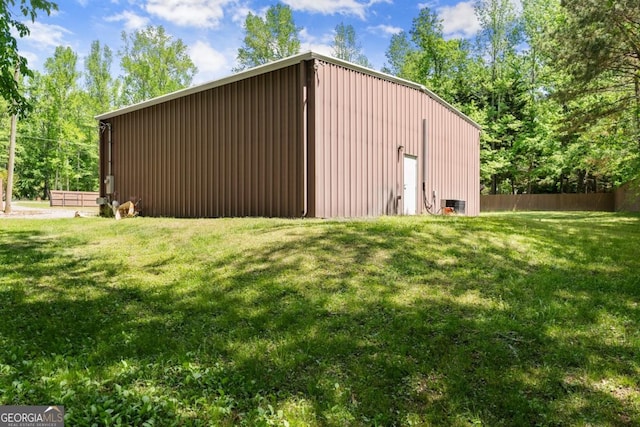 5855 Willis Ln, Cumming, GA 30040 - view of pole building featuring fence and a lawn