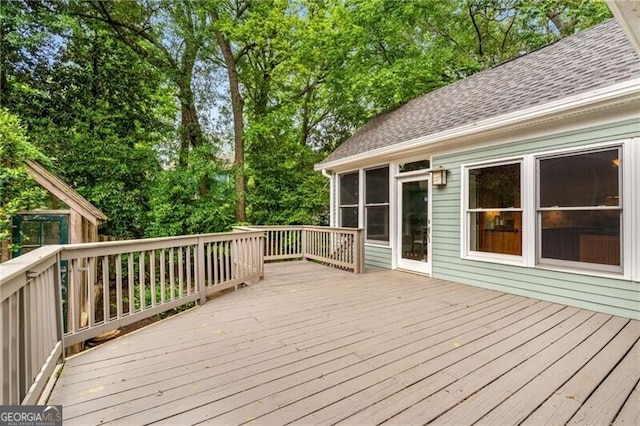 view of wooden deck