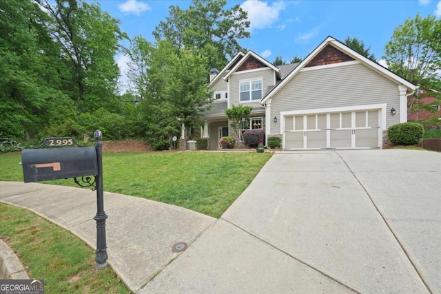 2995 Boulder Walk Ct SE, Atlanta, GA 30316 - craftsman-style house featuring concrete driveway, a front lawn, and a garage