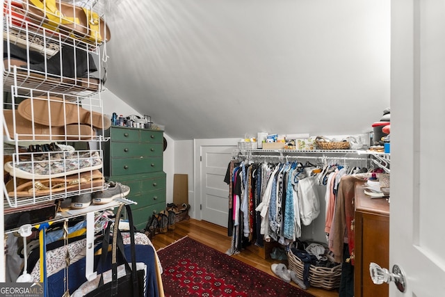 19 Oak Creek Cir, Toccoa, GA 30577 - spacious closet with vaulted ceiling and wood finished floors