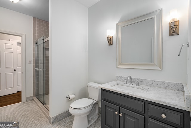 8345 Jett Ferry Rd, Sandy Springs, GA 30350 - full bath with vanity and a stall shower