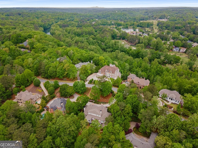 8345 Jett Ferry Rd, Sandy Springs, GA 30350 - aerial view of residential area with a heavily wooded area