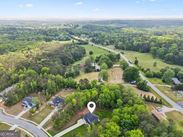 aerial view with a view of trees