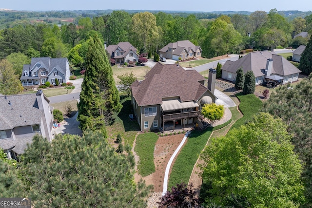 9255 Old Preserve Trl, Ball Ground, GA 30107 - aerial perspective of suburban area featuring a forest