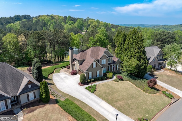 9255 Old Preserve Trl, Ball Ground, GA 30107 - view from above of property with a forest