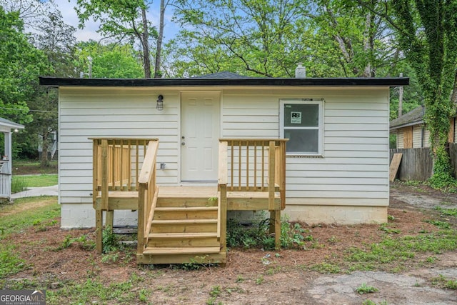 1477 Olive St SW, Atlanta, GA 30310 - rear view of property with fence and a deck