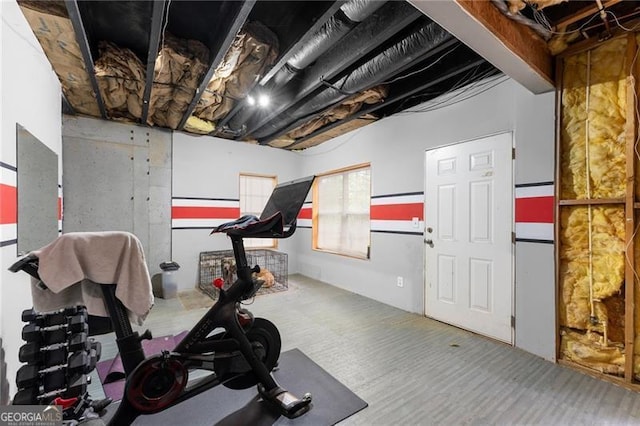view of exercise area