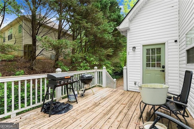 view of wooden deck