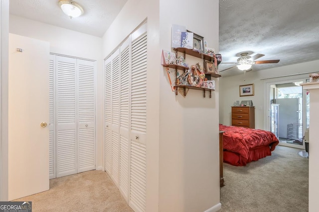 2937 Torreya Way SE, Marietta, GA 30067 - hallway with carpet and a textured ceiling